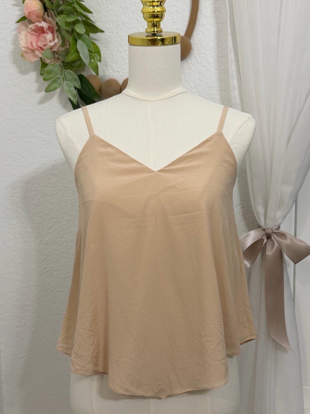 NEW Alice + Olivia $325  100% SILK  Baby Pink Blush tank top Cami Size XS